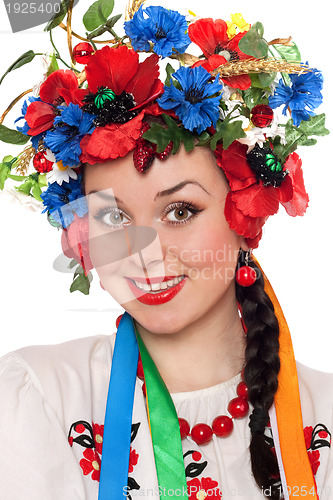 Image of Closeup portrait of young woman