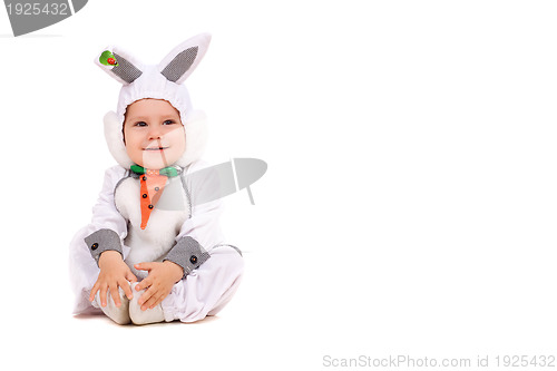 Image of Little boy dressed as bunny