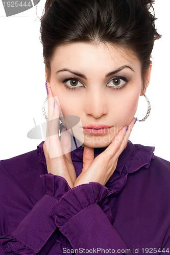 Image of Closeup portrait of beautiful young woman