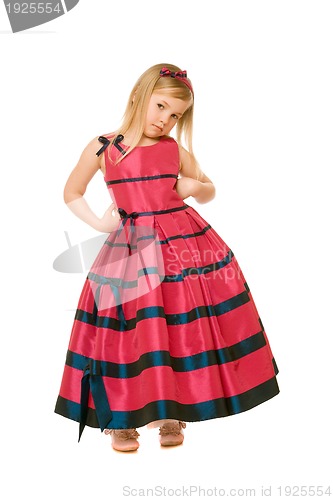 Image of blond girl in a long dress