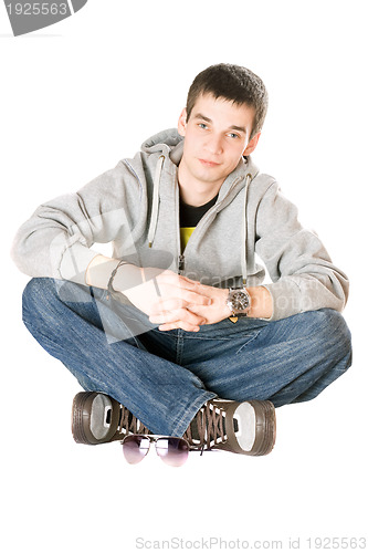 Image of Smiling young man. Isolated on white