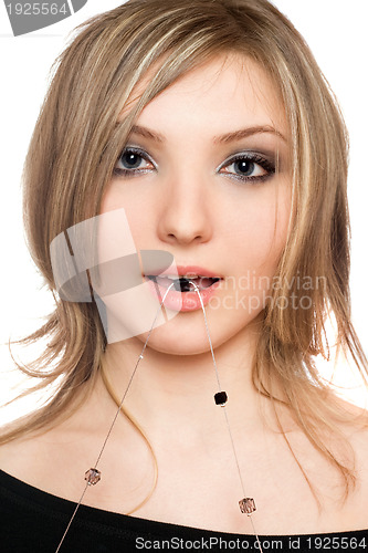 Image of Portrait of lovely young woman