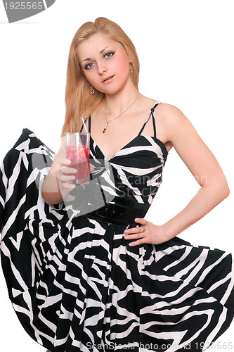 Image of Beautiful young woman with a cocktail