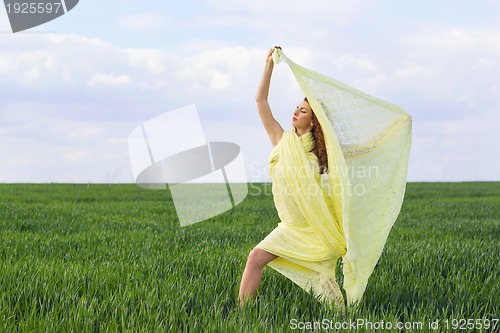Image of Beautiful expressive young woman