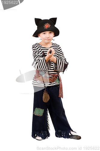 Image of Little boy dressed as a pirate