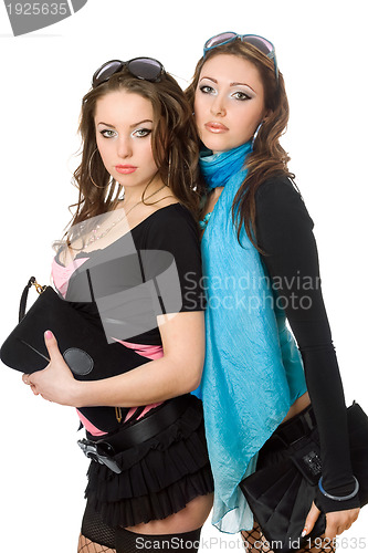 Image of Portrait of two attractive young women