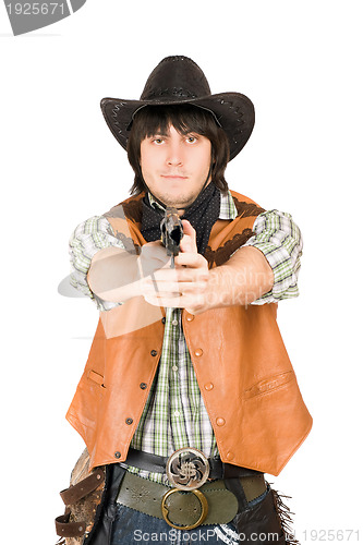 Image of cowboy with a gun in hands