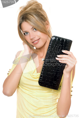 Image of Portrait of smiling young blonde