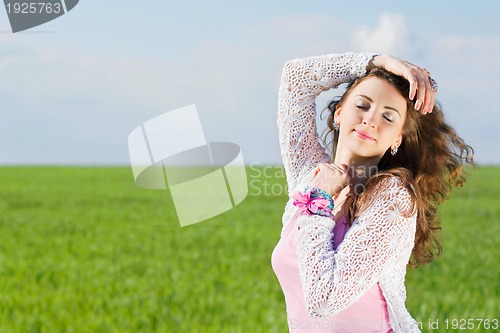 Image of Portrait of pretty young woman