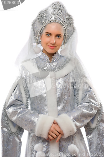 Image of Portrait of a Snow Maiden. Isolated