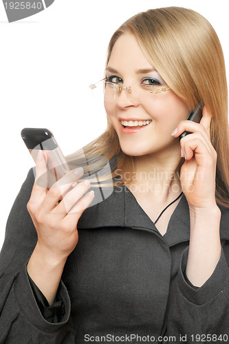 Image of Close-up portrait of smiling young blonde