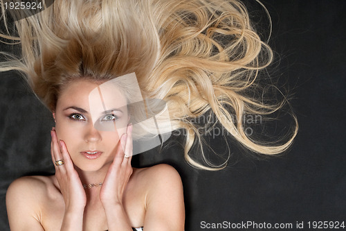 Image of Portrait of attractive young blonde