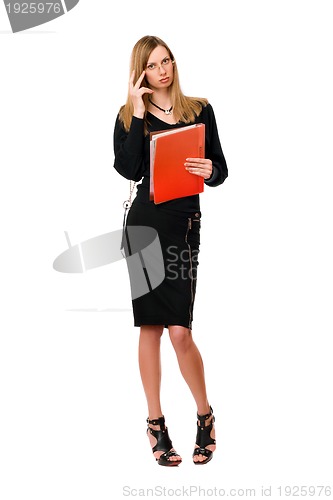 Image of Young lady with the folder