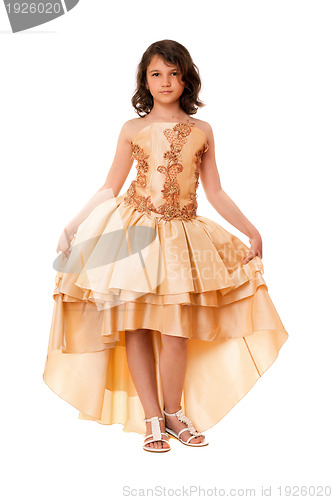 Image of Attractive little girl in a chic dress