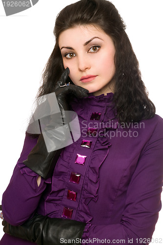 Image of Portrait of thoughtful woman