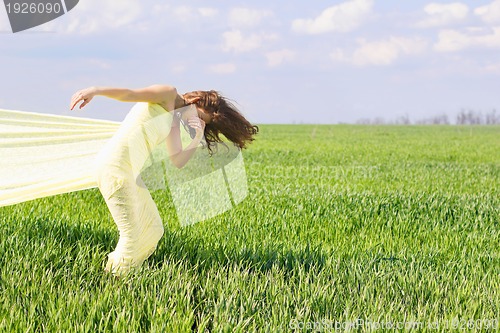 Image of Expressive flexible young woman