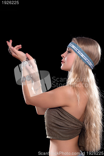 Image of nice young blonde in a capitium