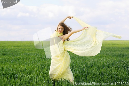 Image of Attractive expressive young woman