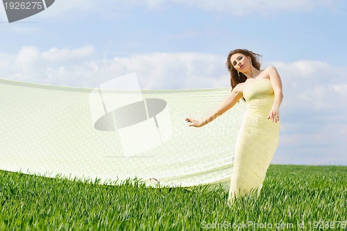 Image of Young expressive cute woman
