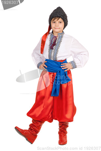 Image of Boy in the Ukrainian national costume. Isolated