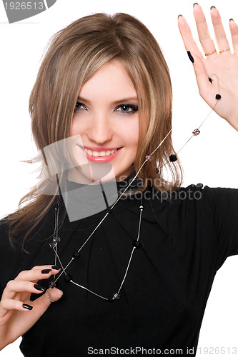 Image of Portrait of happy girl. Isolated