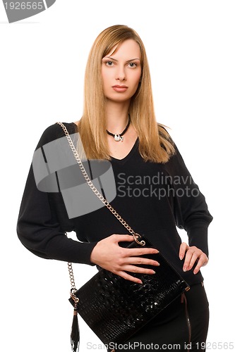 Image of Blonde with the black purse