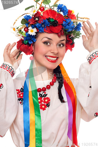 Image of woman in the Ukrainian national clothes