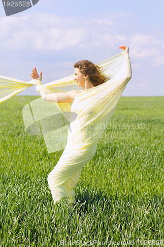 Image of Expressive beautiful young woman
