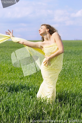 Image of Expressive attractive young woman