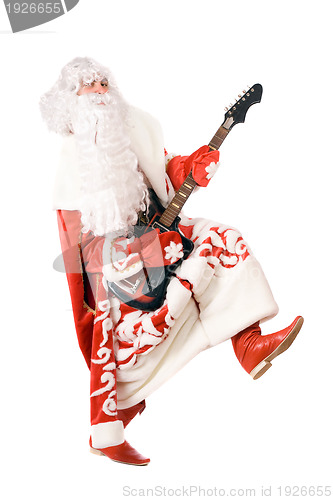 Image of Ded Moroz plays on broken guitar. Isolated