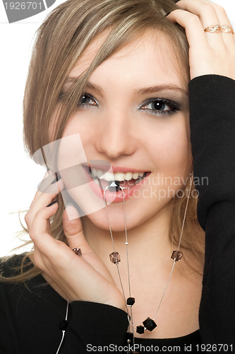 Image of Close-up portrait of smiling girl