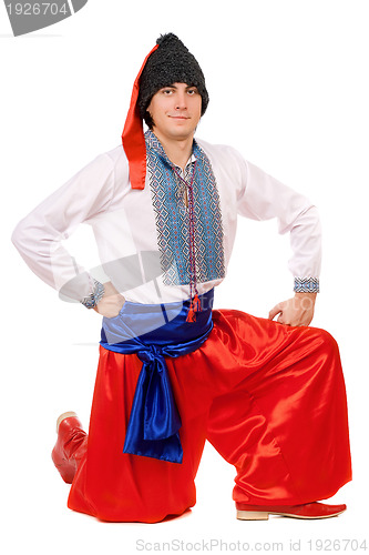 Image of Guy in the Ukrainian national costume. Isolated