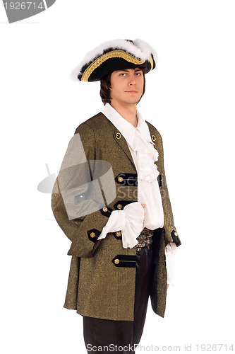 Image of Portrait of young man in a historical costume