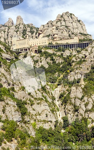 Image of Santa Maria de Montserrat monastery. Catalonia, Spain.