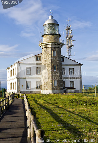 Image of Beautiful lighthouse in Asturias in northern Spain Bay of Biscay