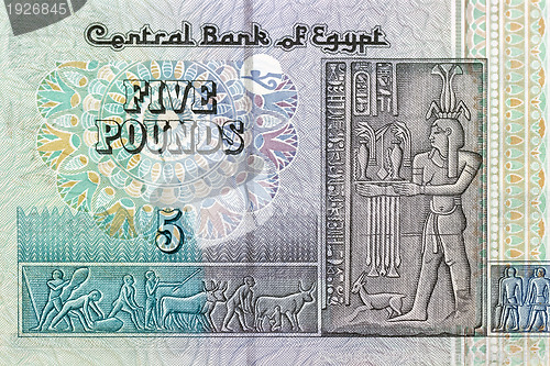 Image of 5 pound bill of Egypt