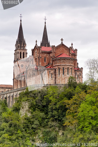 Image of Covadonga sanctuary, Asturias, Spain 