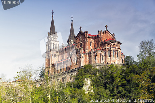 Image of Covadonga sanctuary, Asturias, Spain 