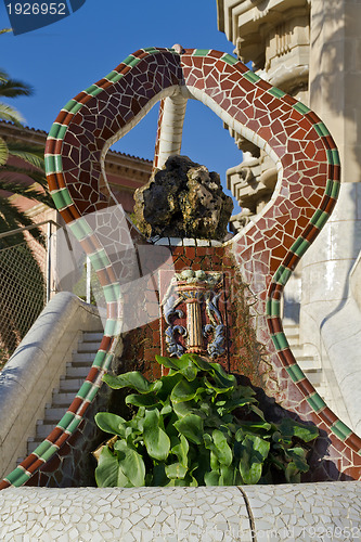 Image of fountain at Parc Guell 