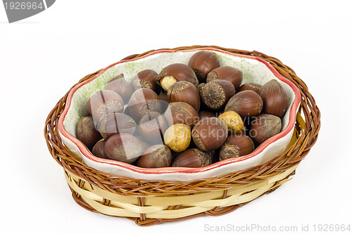Image of hazelnuts in a basket