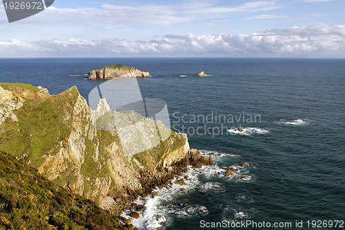 Image of Rocks at the coast of north of  Asturias, Spain.