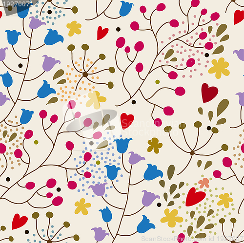 Image of Foral seamless pattern in vector