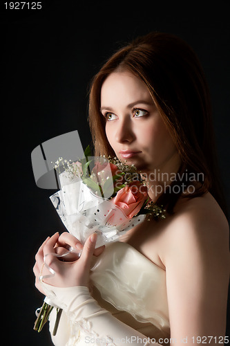 Image of Portrait of an attractive young woman bride