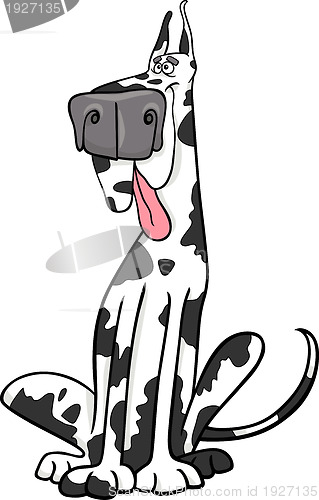Image of  harlequin dog cartoon illustration