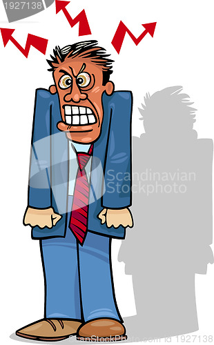 Image of angry man or businessman