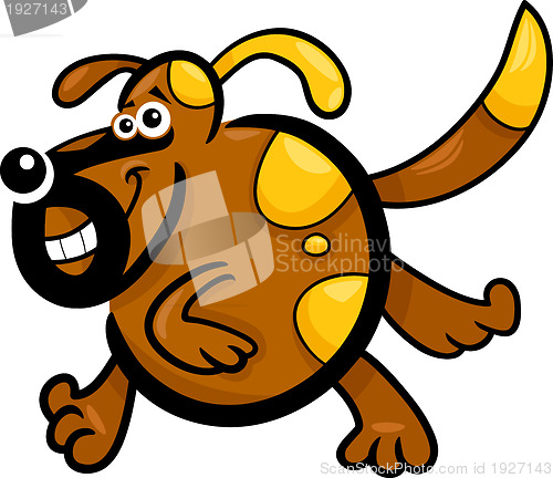Image of cartoon running dog or puppy