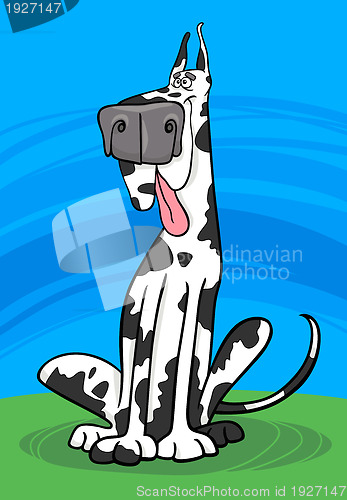 Image of  harlequin dog cartoon illustration