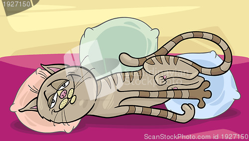 Image of happy cat cartoon illustration