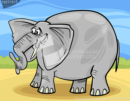 Image of funny elephant cartoon illustration