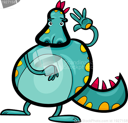 Image of cartoon dragon funny fantasy creature